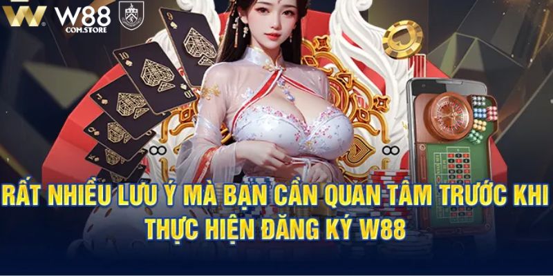 Những lưu ý cần quan tâm khi đăng ký W88