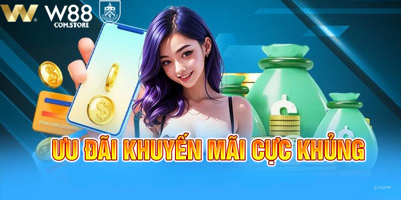 Chuỗi sự kiện ưu đãi diễn ra liên tục tại trang cược W88